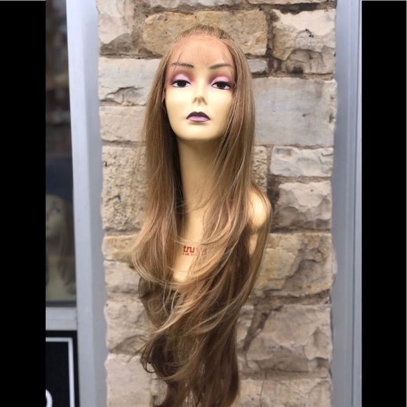 Blonde mix long ponytail wig - Picture 1 of 9